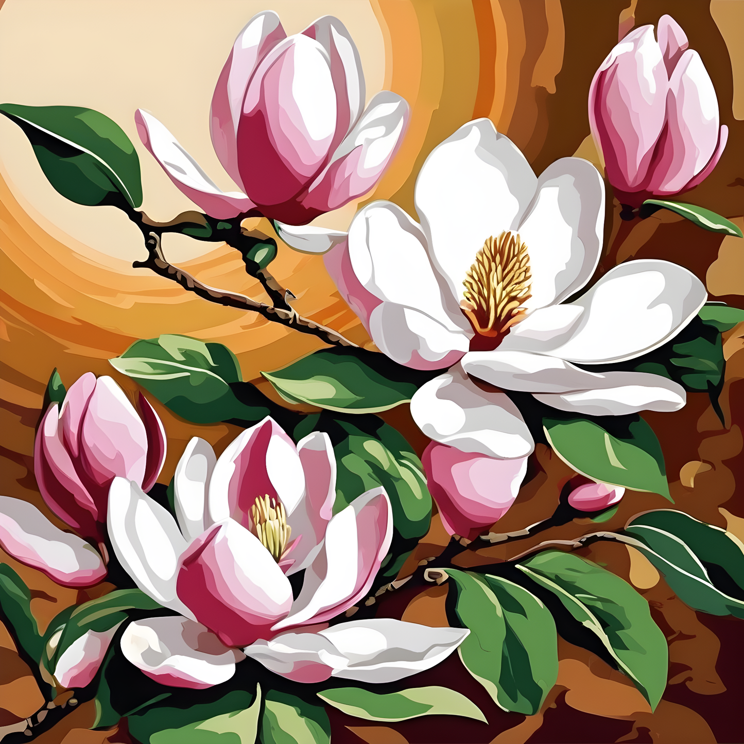 Magnolia PD (4) - Van-Go Paint-By-Number Kit