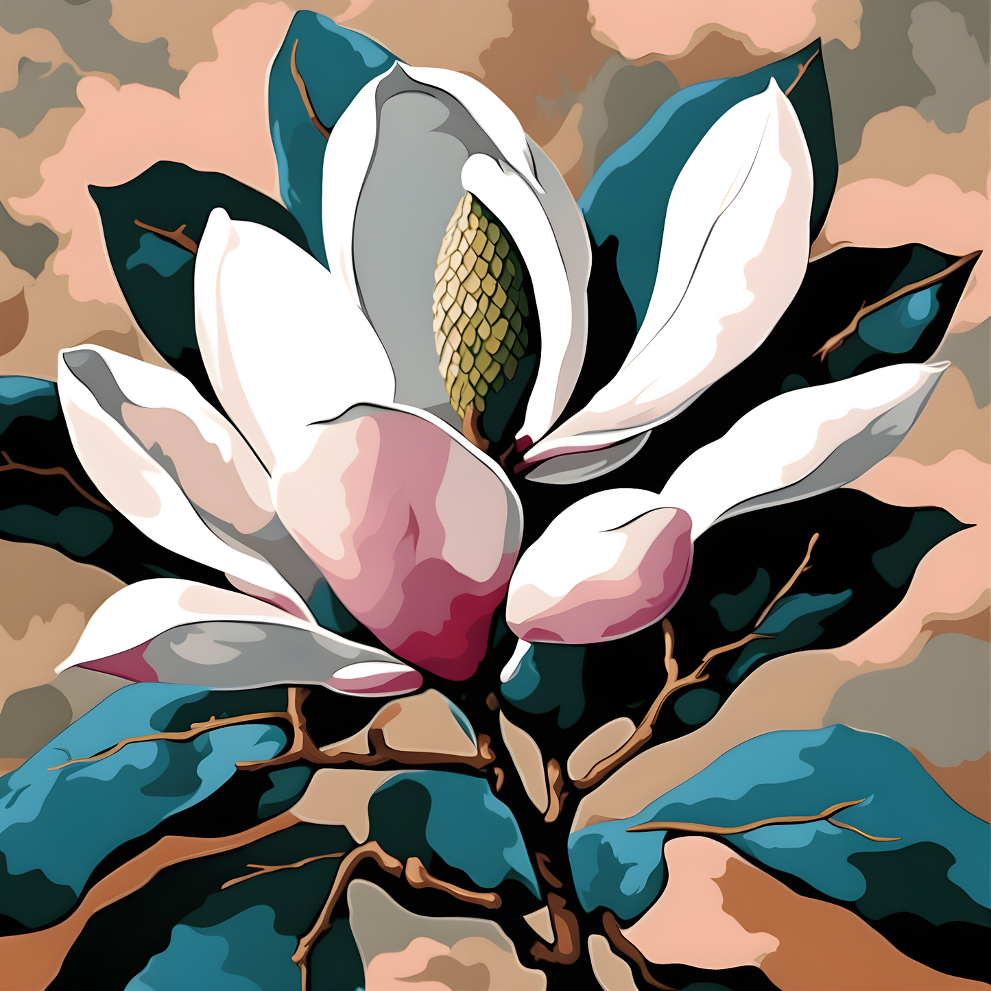 Magnolia PD (2) - Van-Go Paint-By-Number Kit