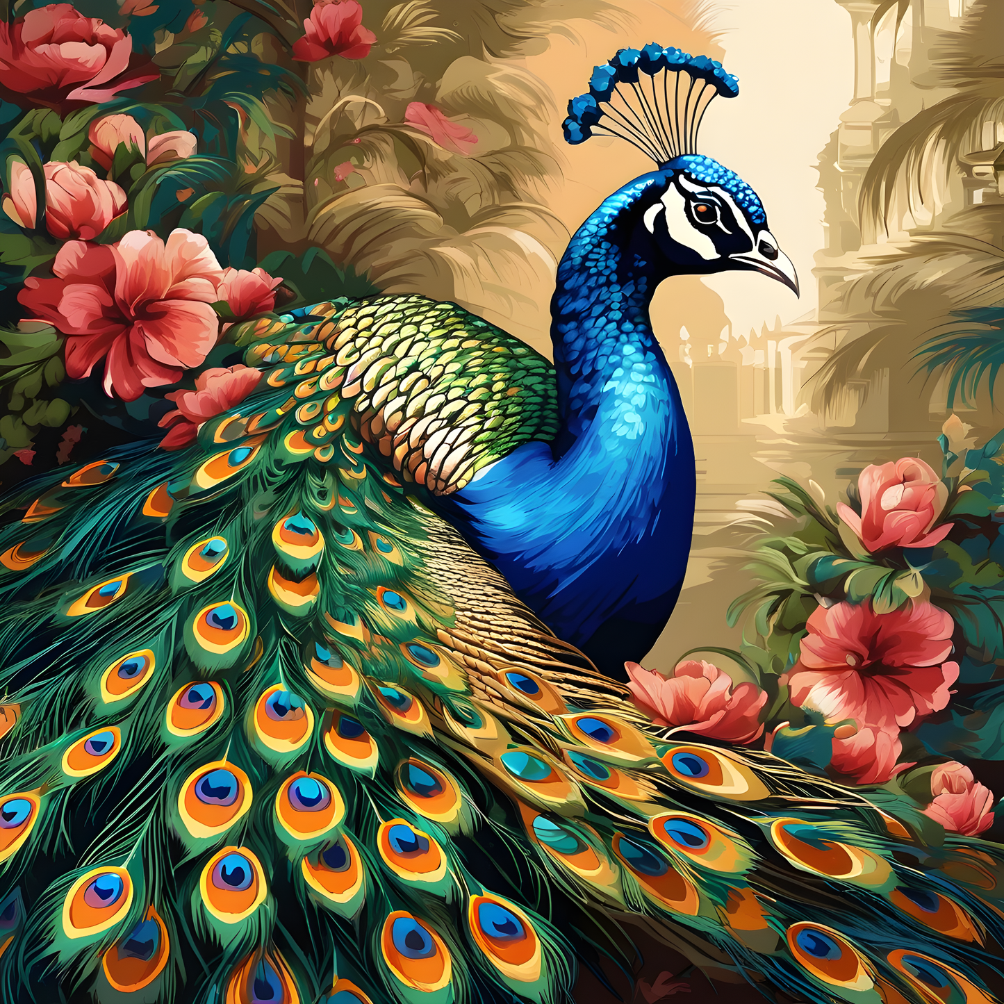 Majestic Peacock PD (2) - Van-Go Paint-By-Number Kit