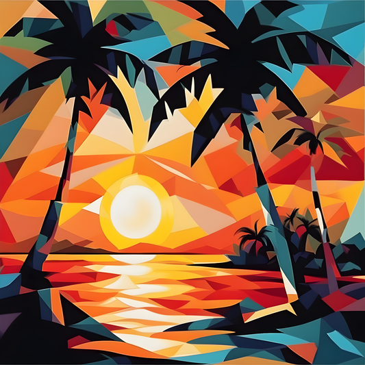 Maldives Sunset (1) - Van-Go Paint-By-Number Kit