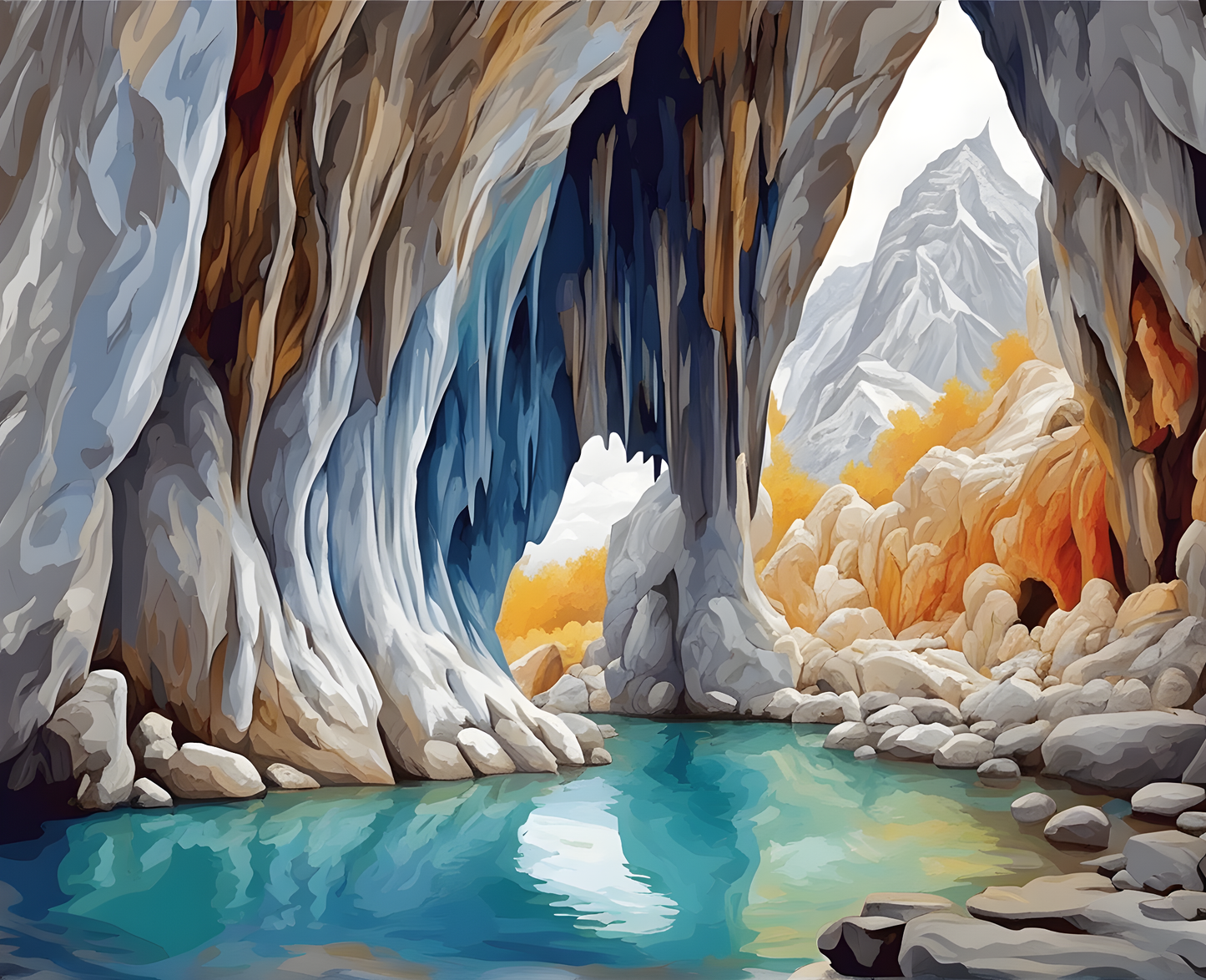 Amazing Places OD (161) - Marble Cave, Chile - Van-Go Paint-By-Number Kit