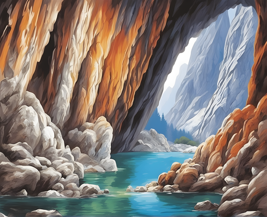 Amazing Places OD (160) - Marble Cave, Chile - Van-Go Paint-By-Number Kit