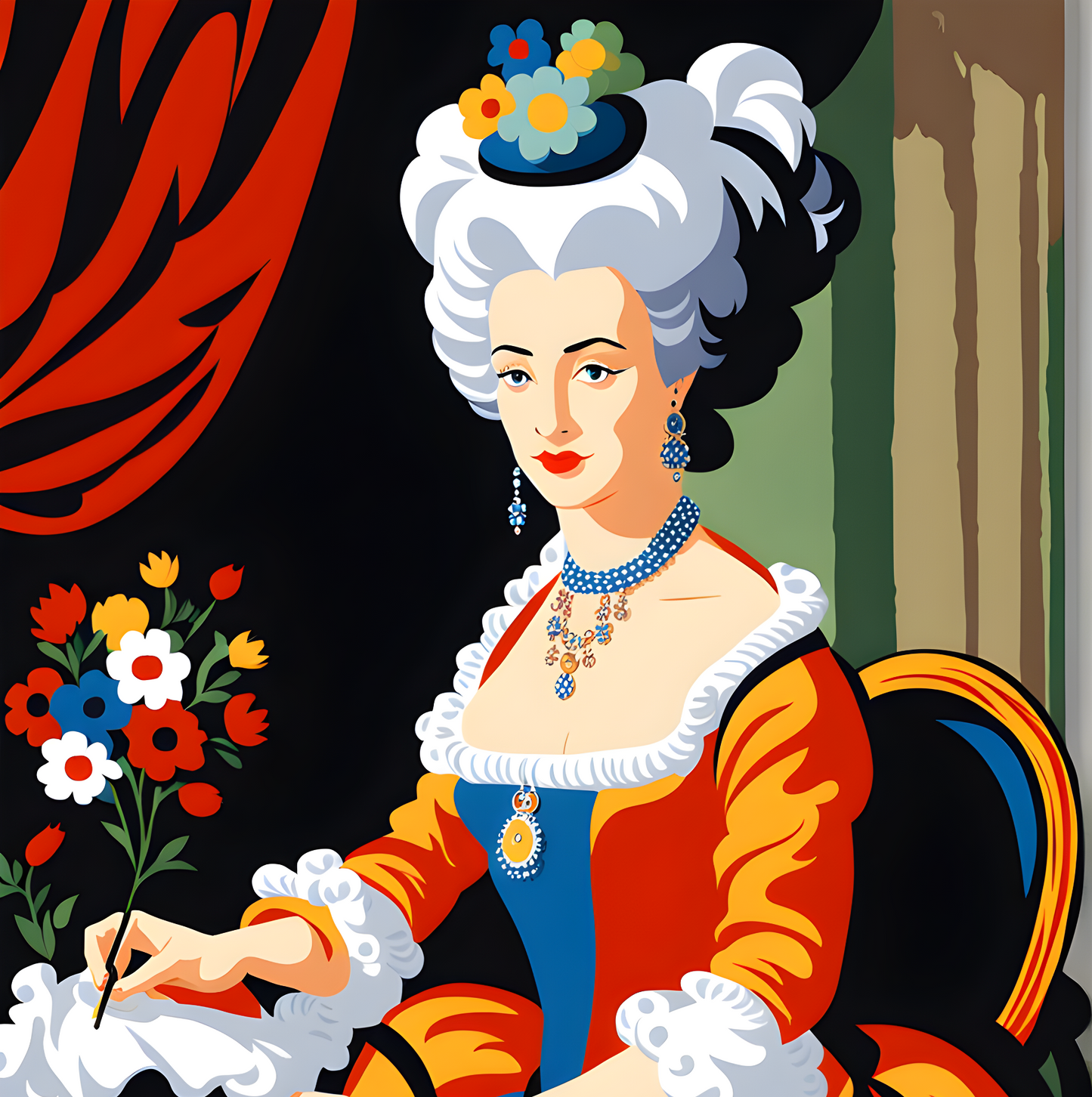 Royal Portrait PD (26) - Marie Antoinette, Queen of France - Paint-By-Number Kit