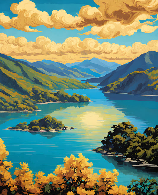 New Zealand Collection PD (26) - Marlborough Sounds - Van-Go Paint-By-Number Kit