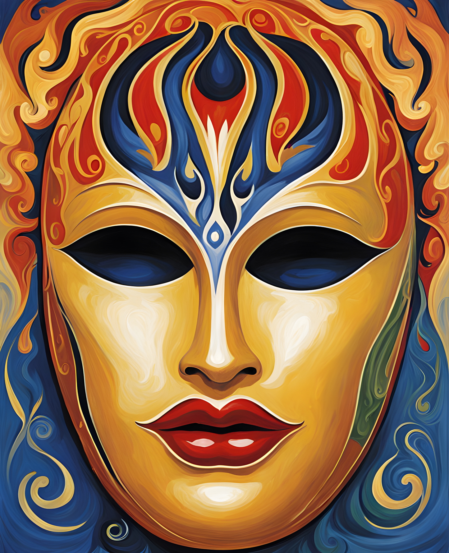 Mask of Flame PD (1) - Van-Go Paint-By-Number Kit