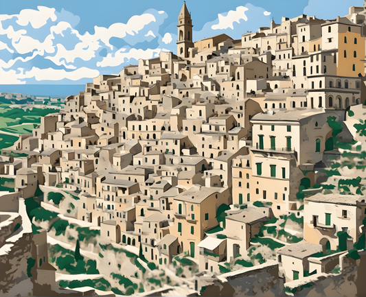 Amazing Places OD (170) - Matera, Italy - Van-Go Paint-By-Number Kit