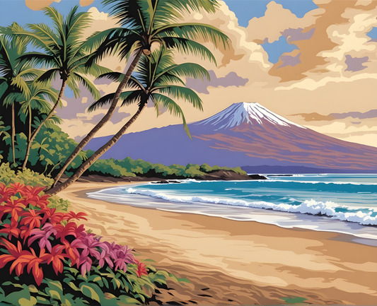 Amazing Places OD (171) - Mauna Kea Beach, Hawaii, USA - Van-Go Paint-By-Number Kit