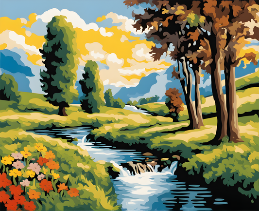 Meadow Stream (1) - Van-Go Paint-By-Number Kit