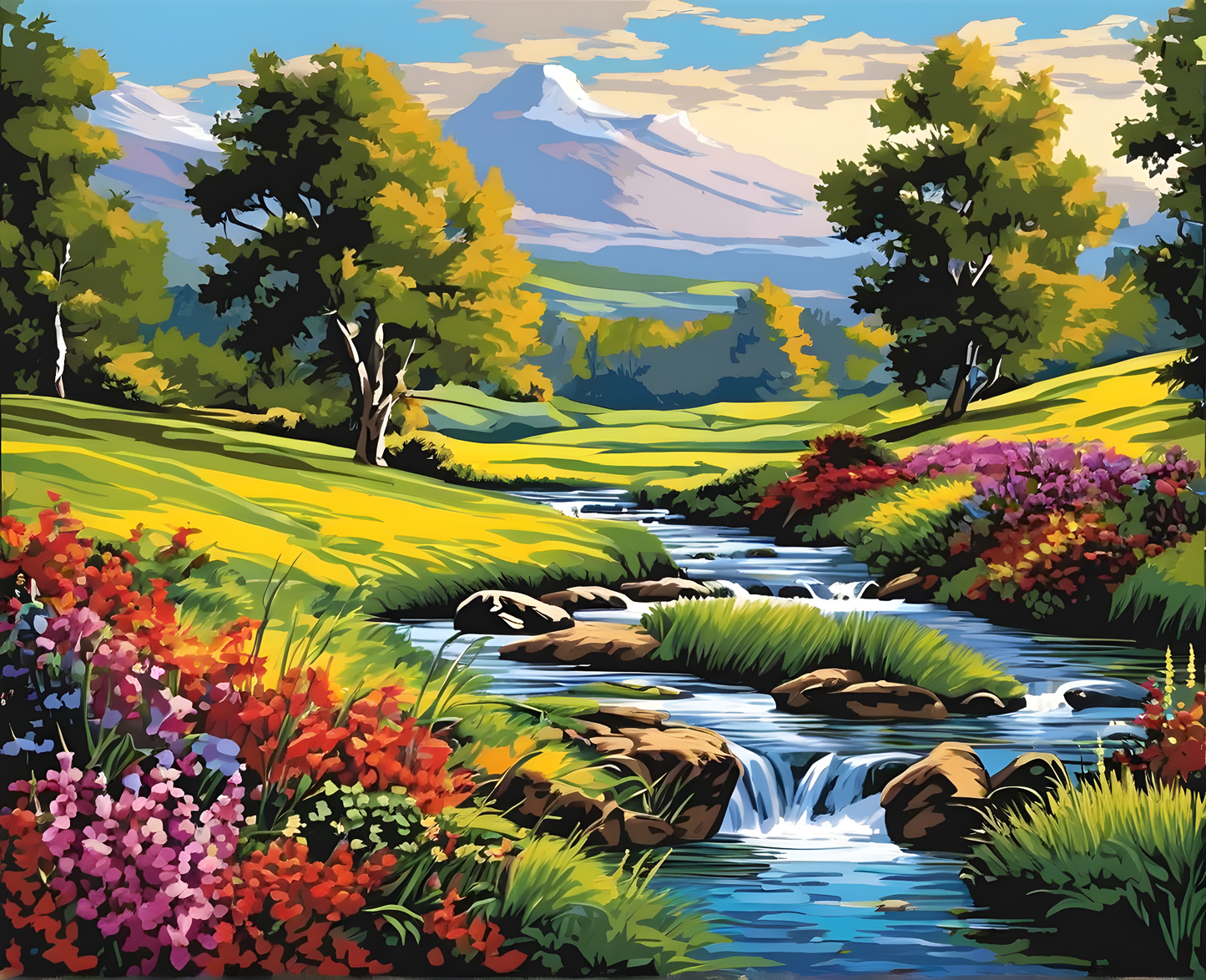 Meadow Stream PD (3) - Van-Go Paint-By-Number Kit