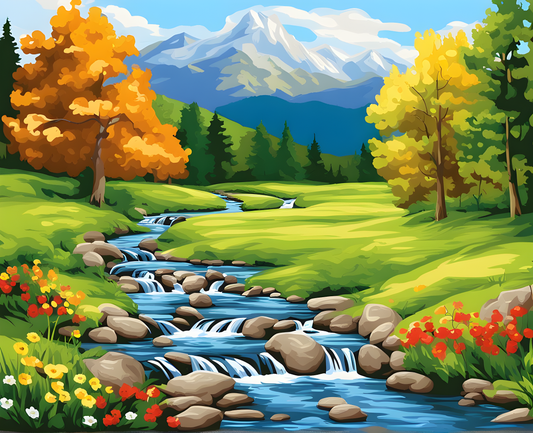Meadow Stream (2) - Van-Go Paint-By-Number Kit