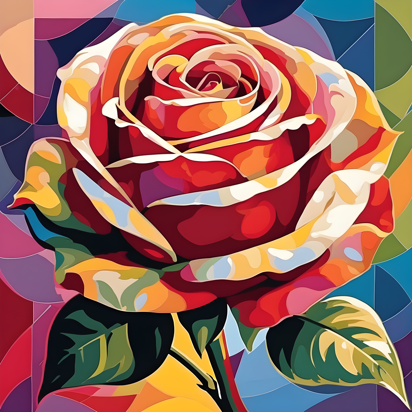 Meditative rose PD (1) - Van-Go Paint-By-Number Kit