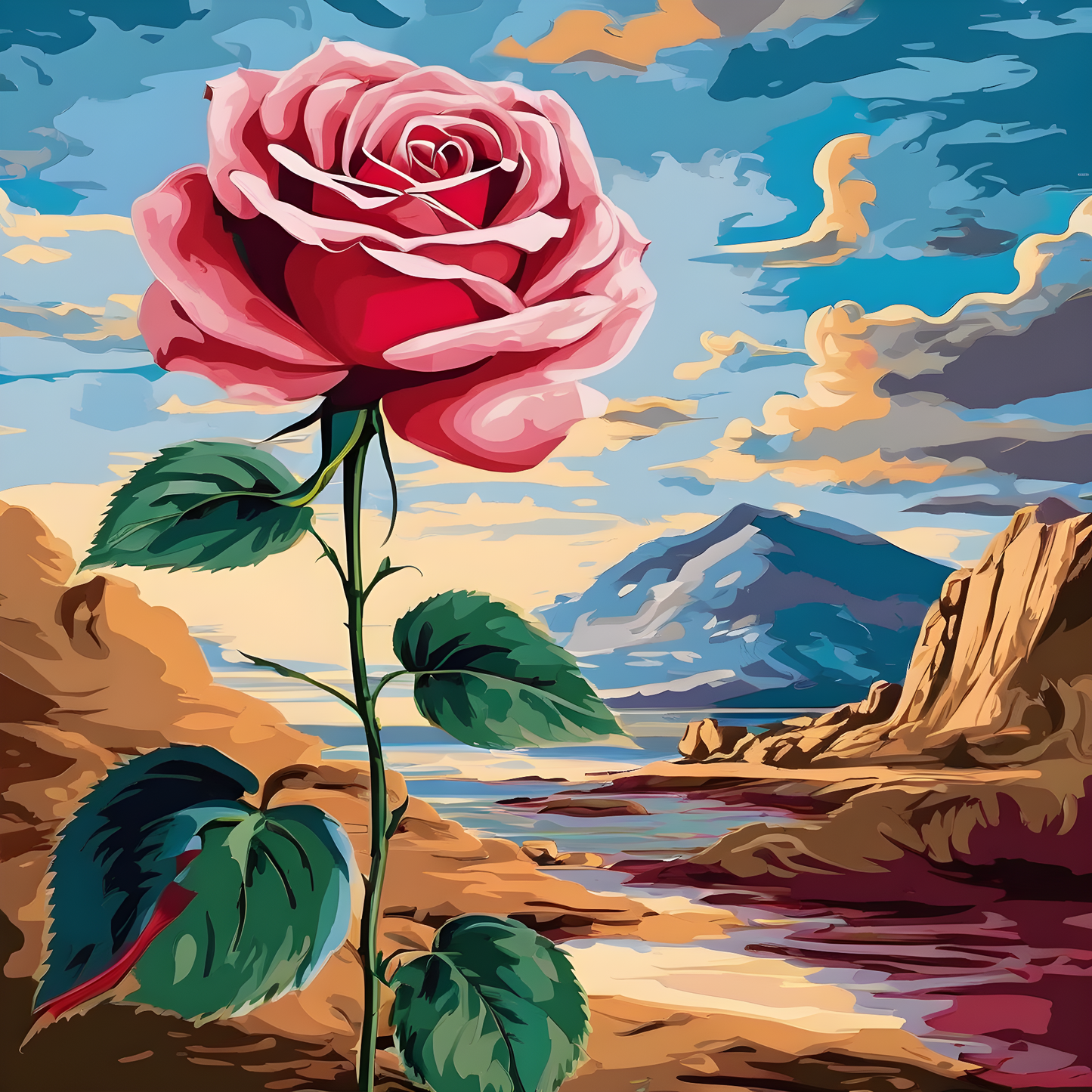 Meditative rose PD (2) - Van-Go Paint-By-Number Kit