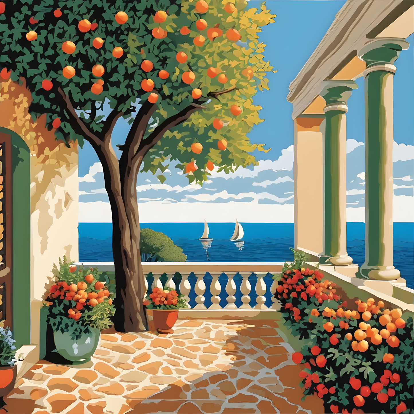 Mediterranean Day PD (3) - Van-Go Paint-By-Number Kit