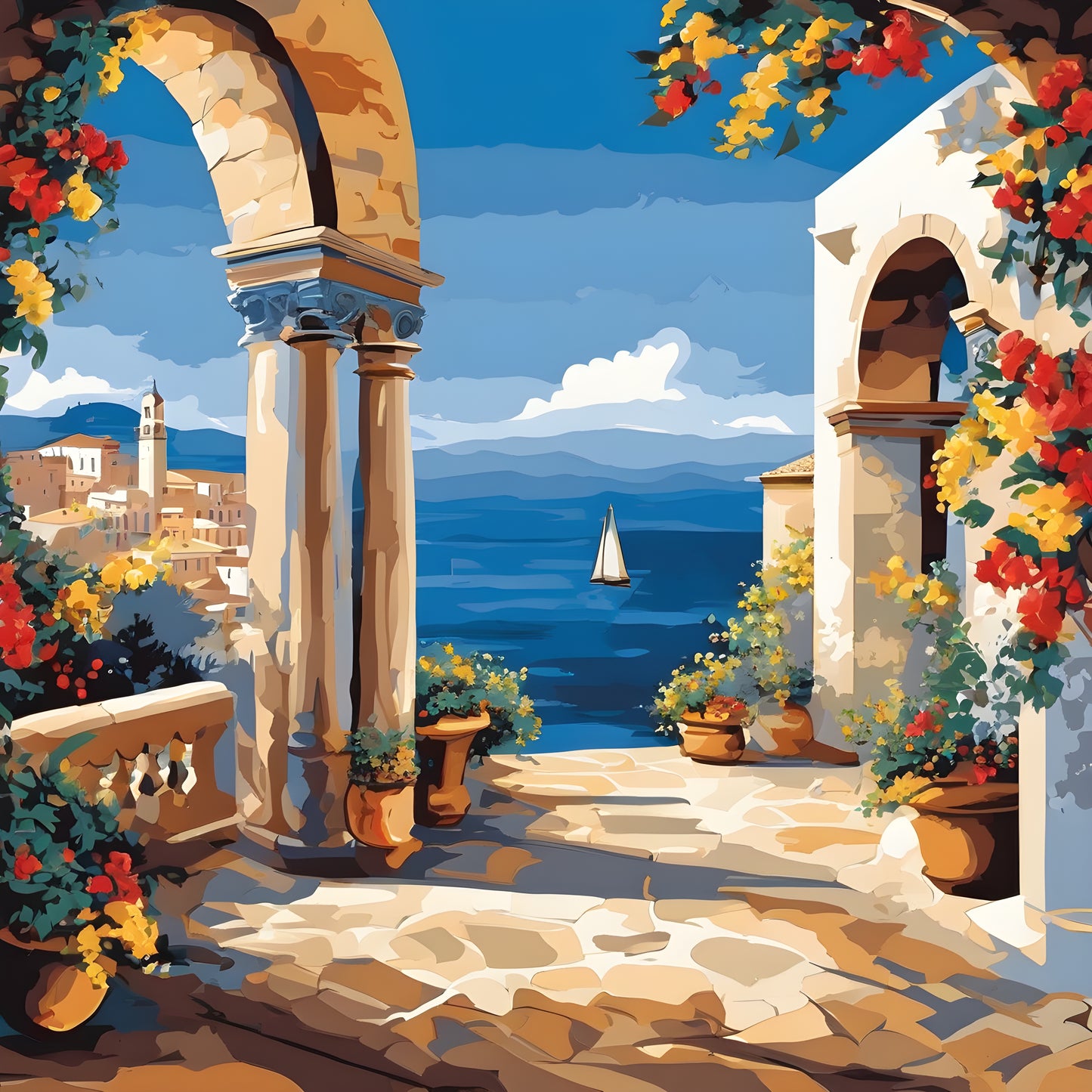 Mediterranean Day PD (2) - Van-Go Paint-By-Number Kit