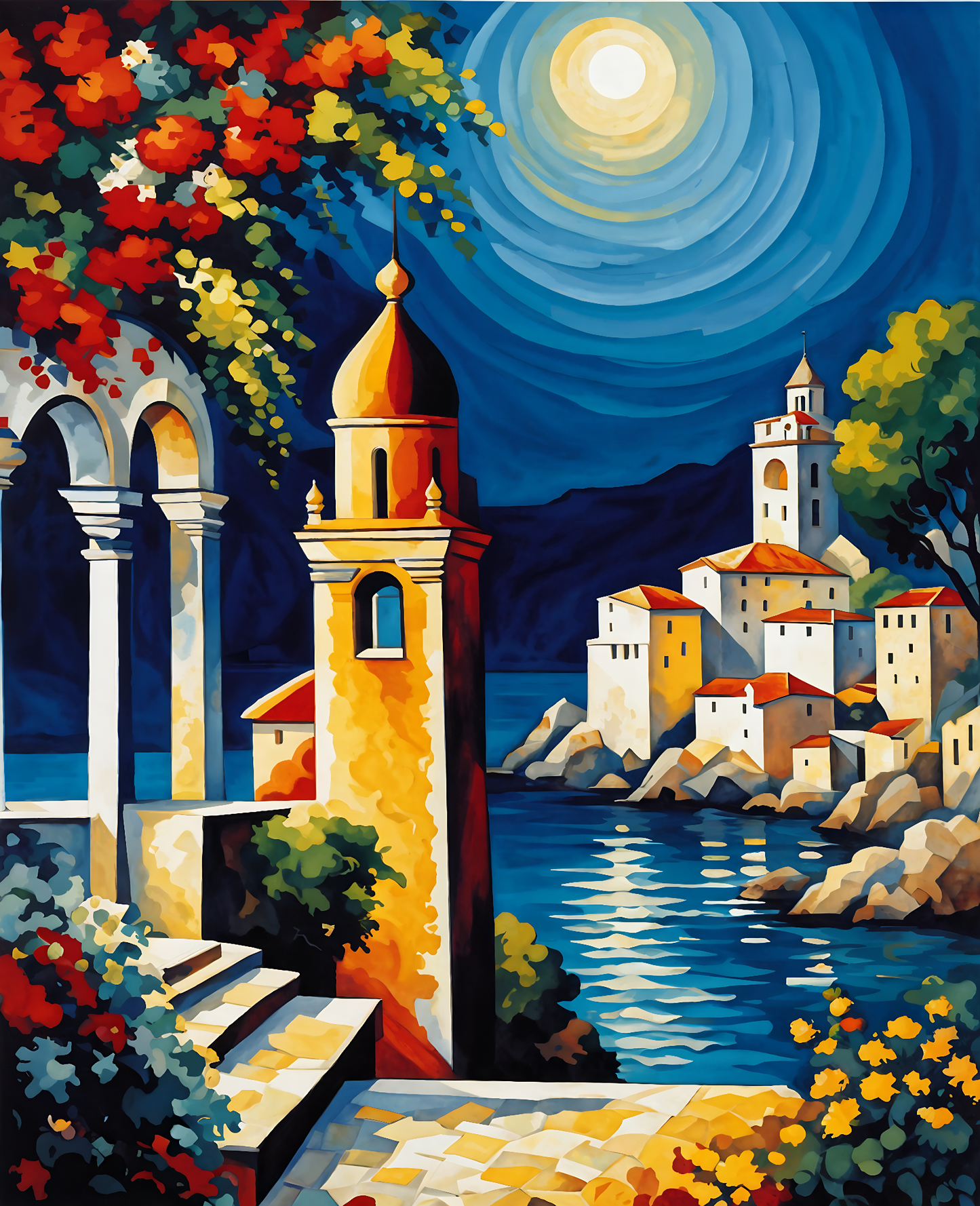 Mediterranean Seascape PD (1) - Van-Go Paint-By-Number Kit