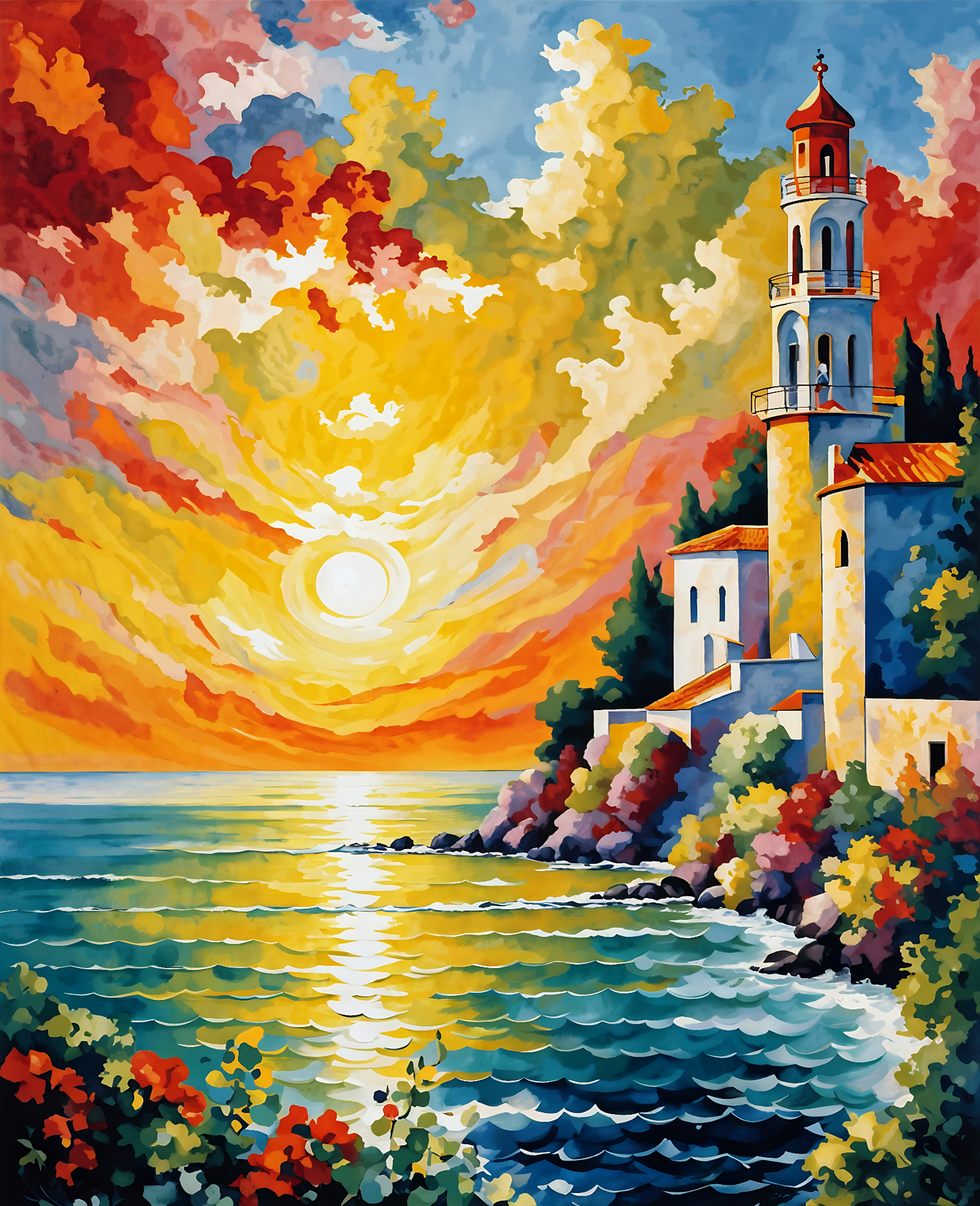 Mediterranean Seascape PD (2) - Van-Go Paint-By-Number Kit