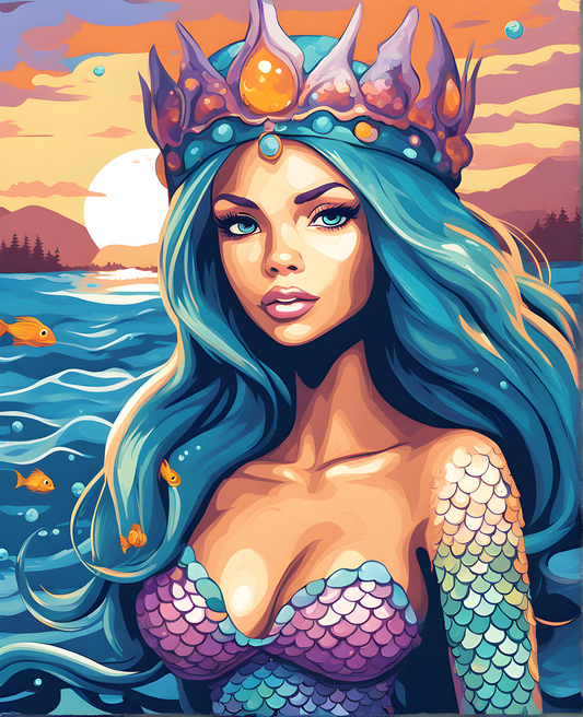 Mermaid Queen (2) - Van-Go Paint-By-Number Kit
