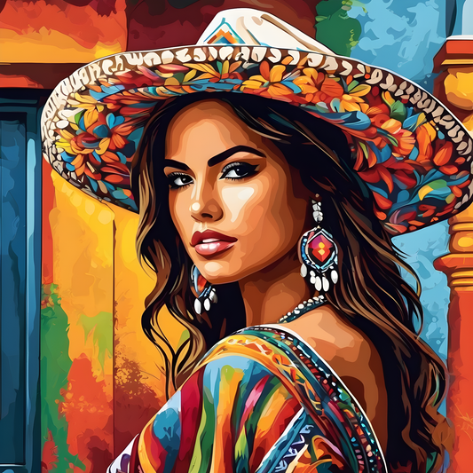 Mexican Girl PD (2) - Van-Go Paint-By-Number Kit