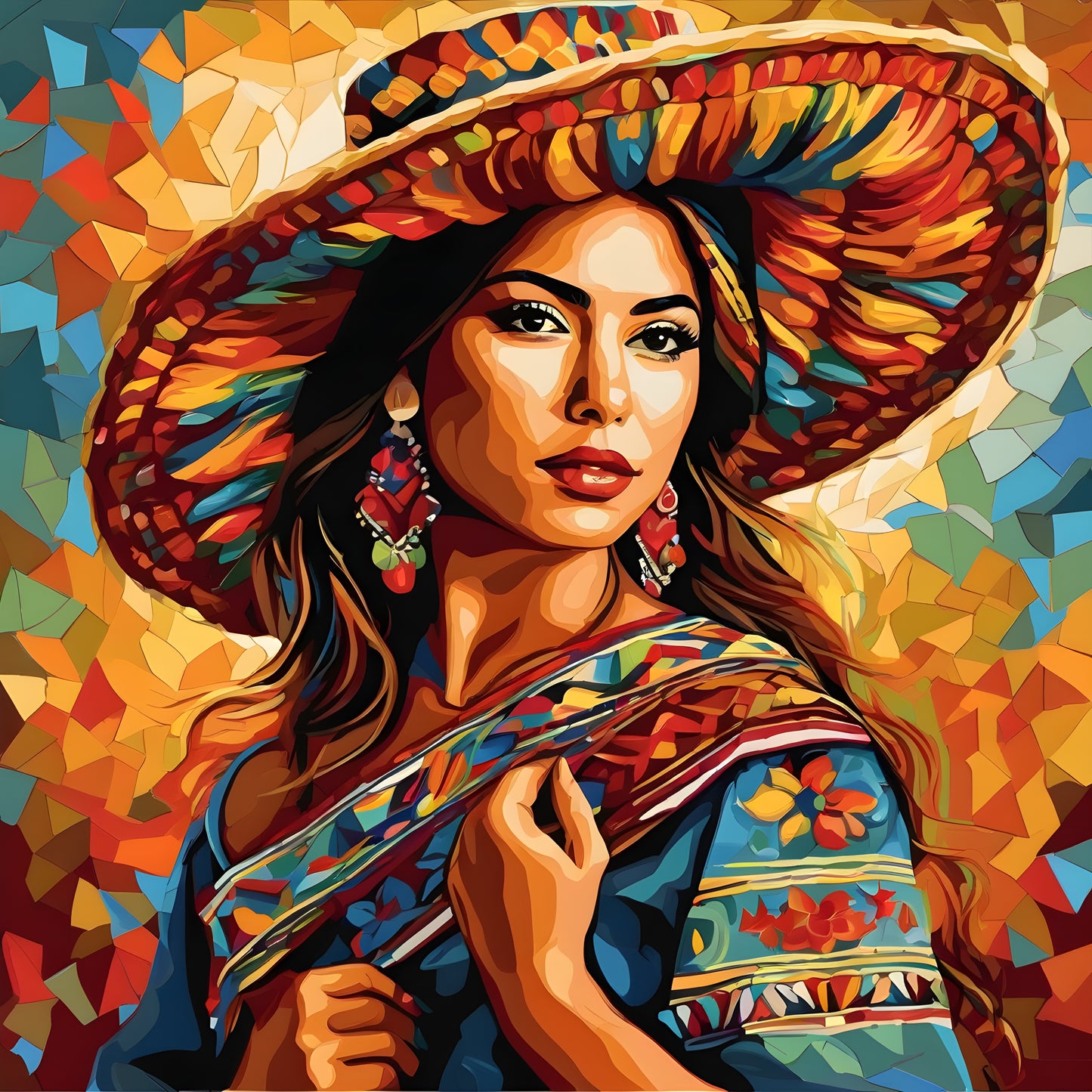 Mexican Girl PD (6) - Van-Go Paint-By-Number Kit