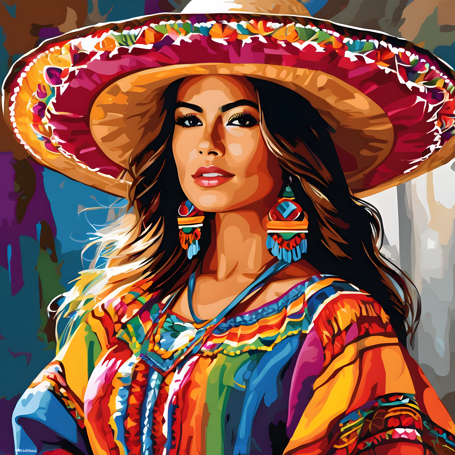 Mexican Girl PD (3) - Van-Go Paint-By-Number Kit