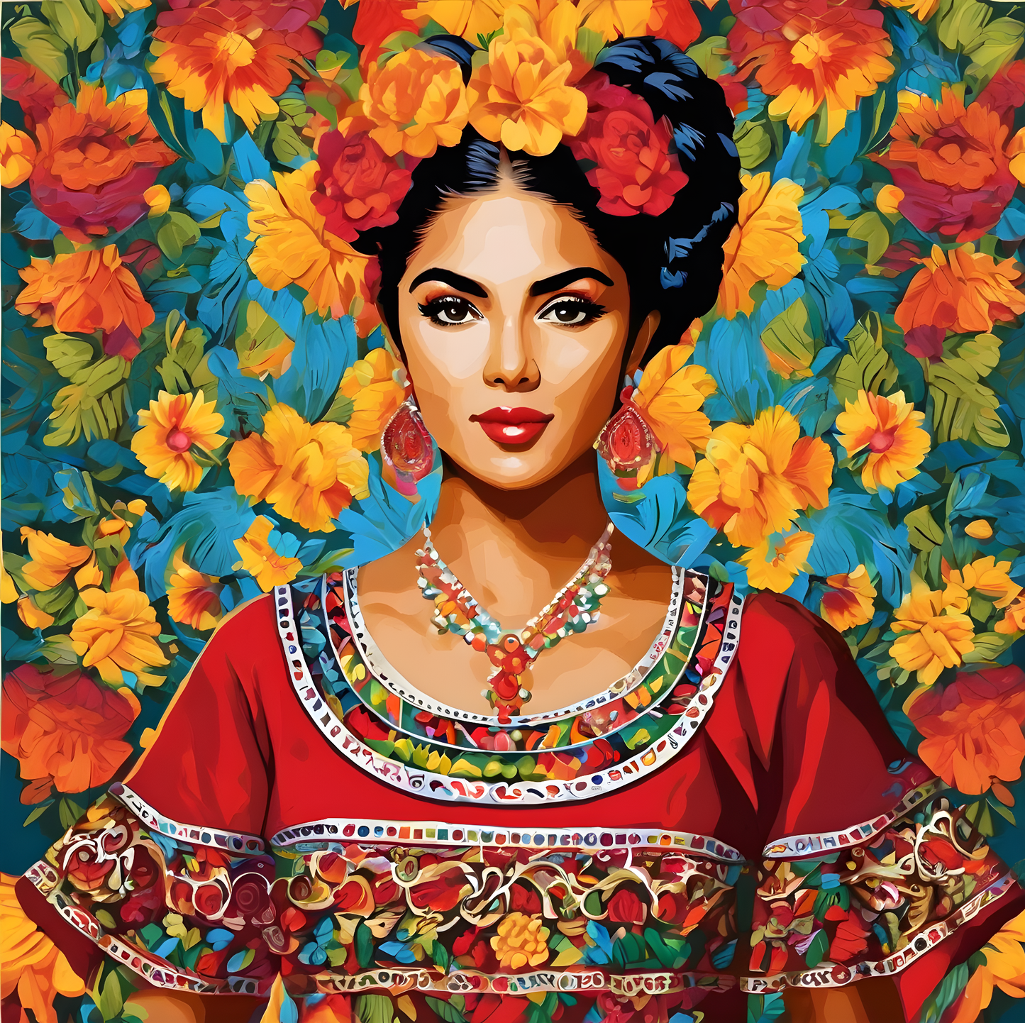 Mexican Girl PD (5) - Van-Go Paint-By-Number Kit