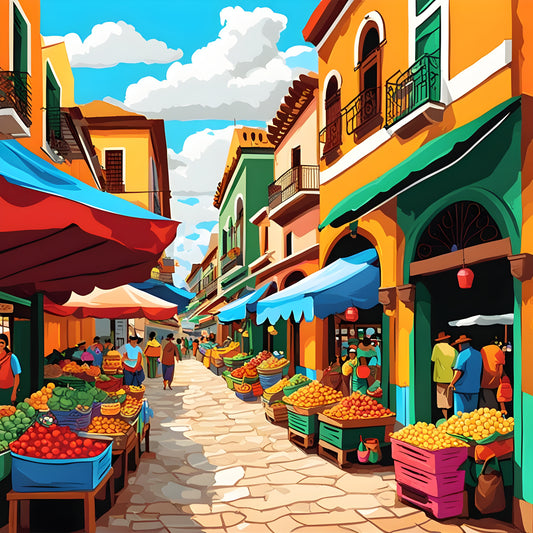 Mexican Market (1) - Van-Go Paint-By-Number Kit