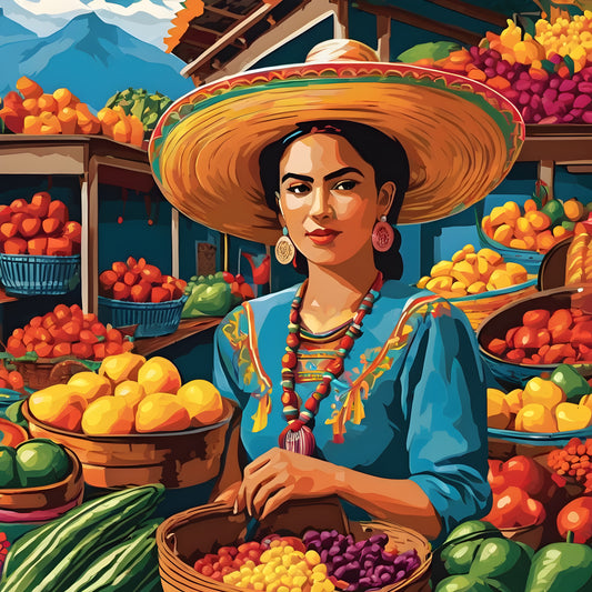 Mexican Market (2) - Van-Go Paint-By-Number Kit