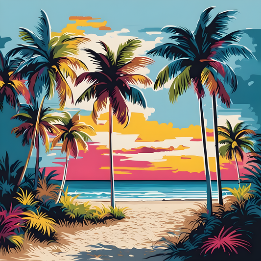 Miami Beach, Florida (2) - Van-Go Paint-By-Number Kit