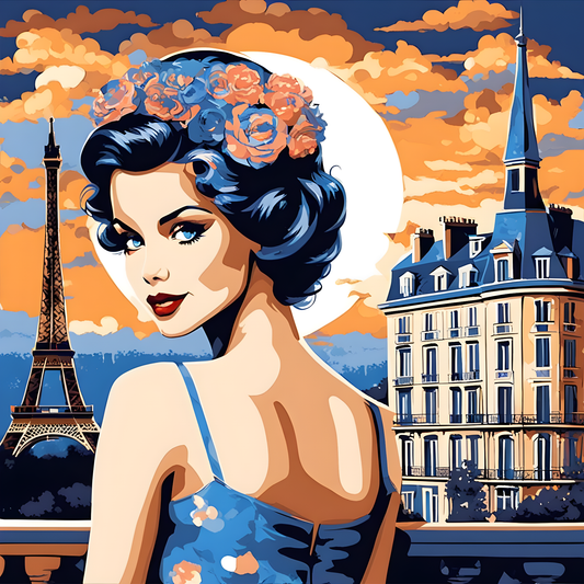 Midnight In Paris (1) - Van-Go Paint-By-Number Kit