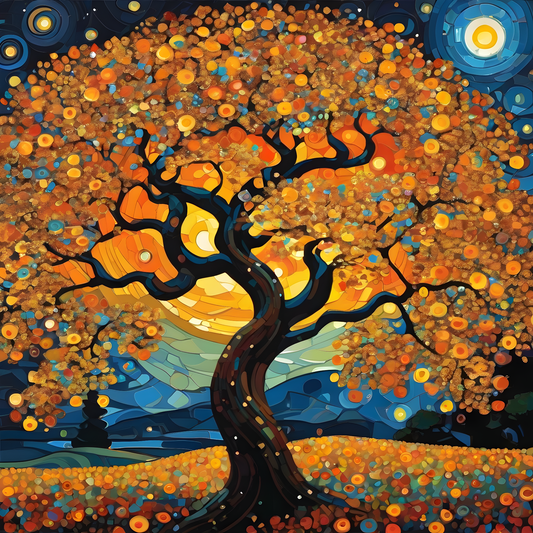 Midnight Tree (1) - Van-Go Paint-By-Number Kit