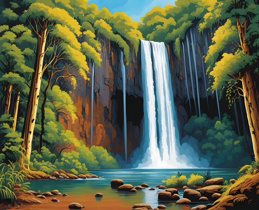 Australia Collection PD (108) - Millaa Millaa Falls, QLD - Van-Go Paint-By-Number