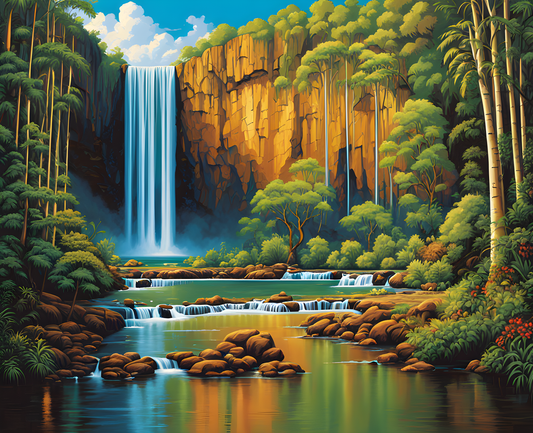 Australia Collection PD (107) - Millaa Millaa Falls, QLD - Van-Go Paint-By-Number