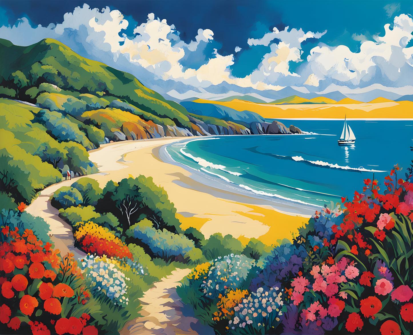 New Zealand Collection PD (54) - Mimiwhangata Coastal Park - Van-Go Paint-By-Number Kit