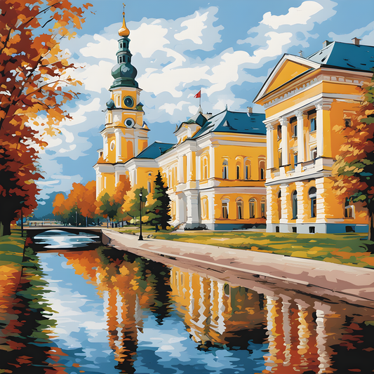 Minsk, at the Town Hall (1) - Van-Go Paint-By-Number Kit