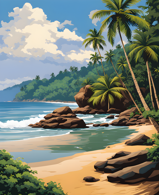 Sri Lanka Collection PD (5) - Mirissa -  Van-Go Paint-By-Number Kit