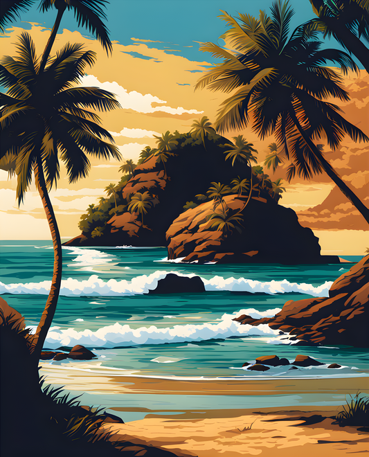 Sri Lanka Collection PD (6) - Mirissa -  Van-Go Paint-By-Number Kit