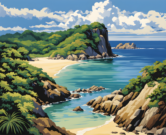 Japan Collection PD (18) - Miyako-jima, Okinawa - Van-Go Paint-By-Number Kit