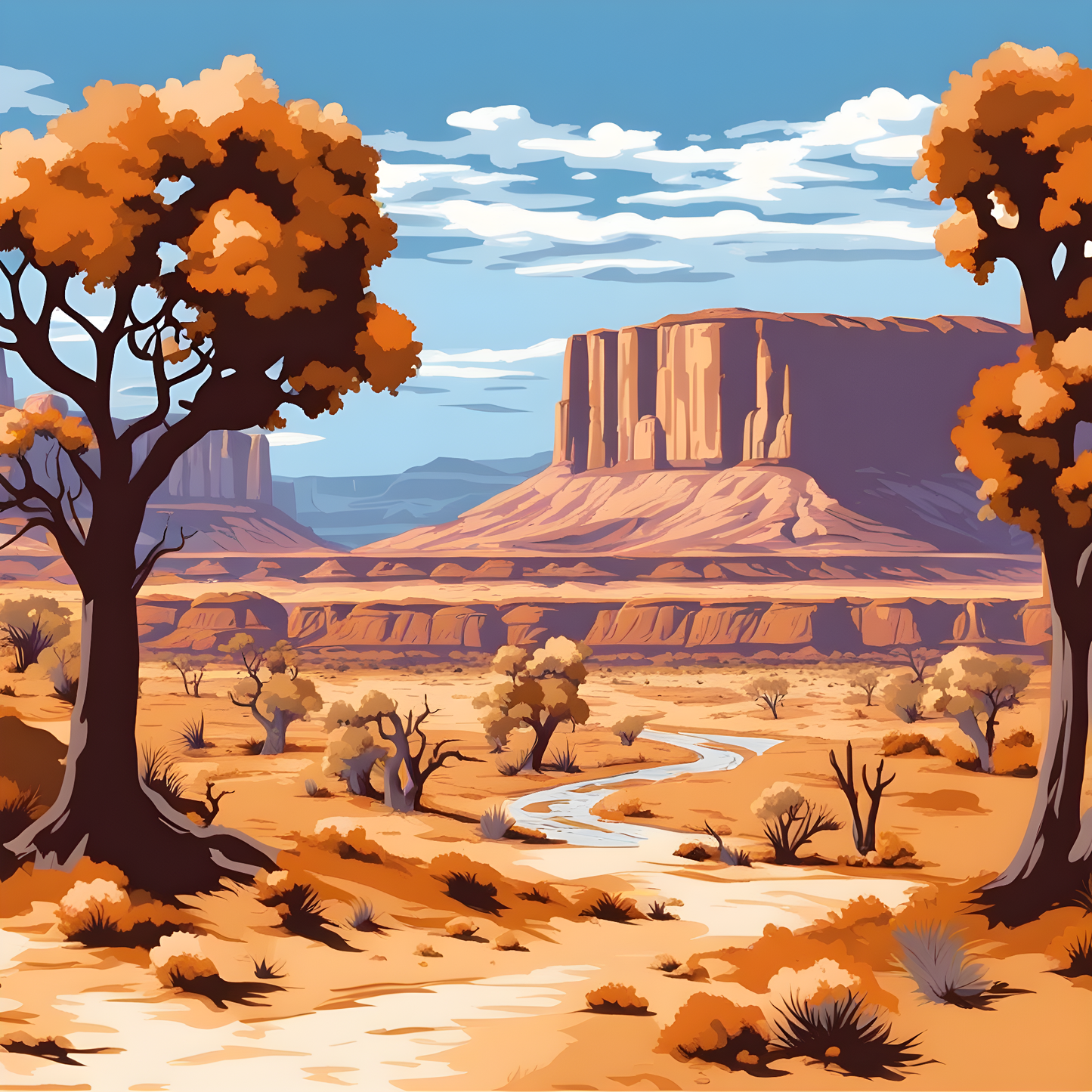 Mojave Desert (4) - Van-Go Paint-By-Number Kit
