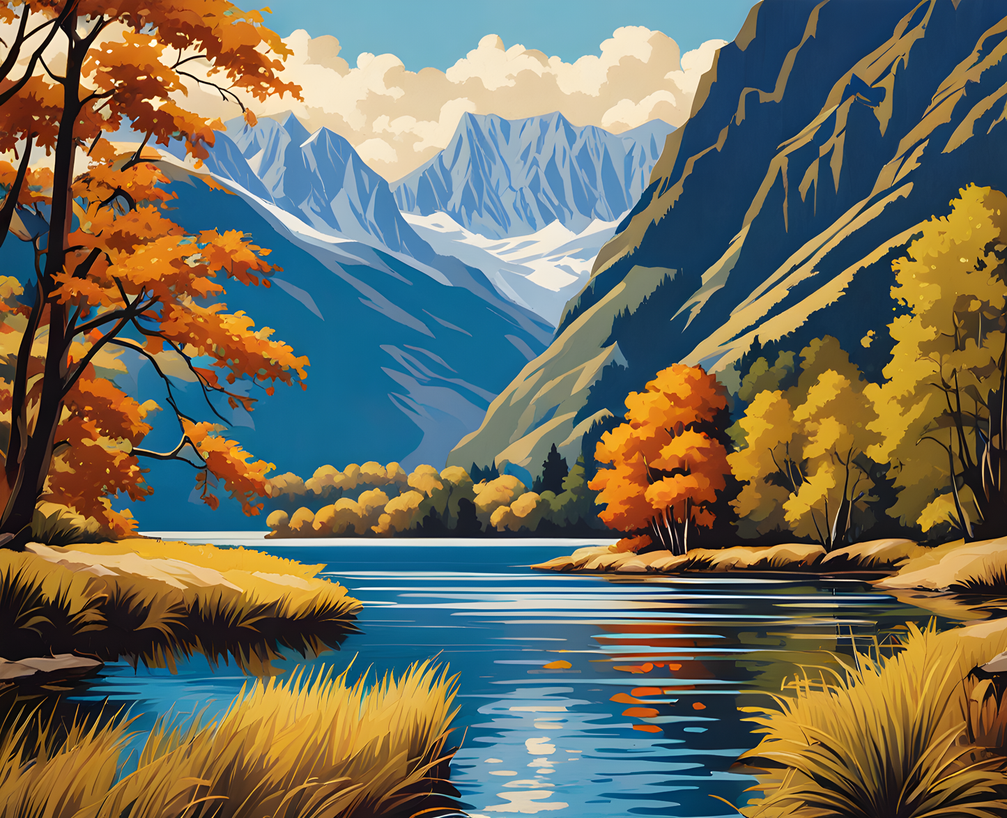 New Zealand Collection PD (40) - Moke Lake, Queenstown - Van-Go Paint-By-Number Kit
