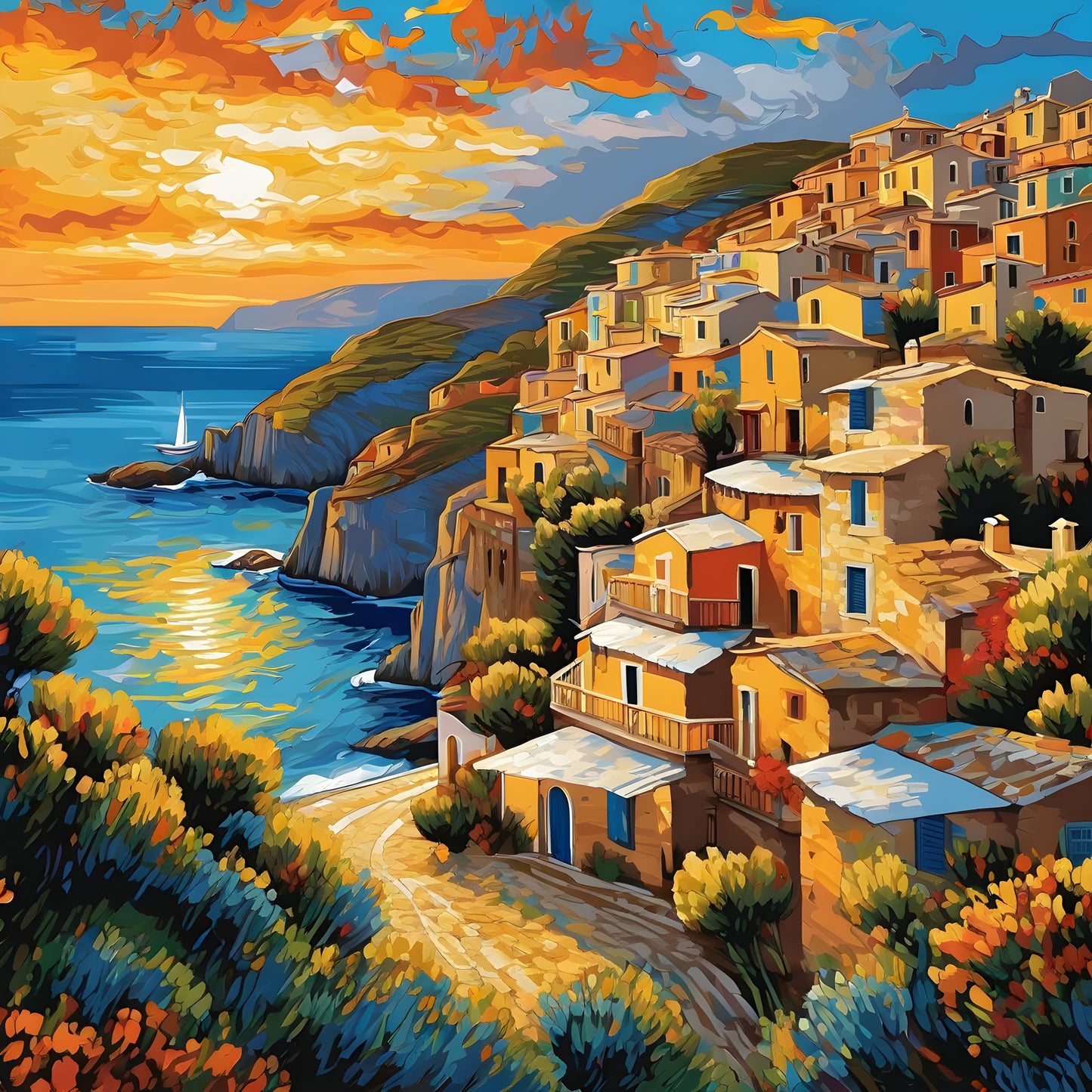 Monarolla Village, Italy PD (1) - Van-Go Paint-By-Number Kit