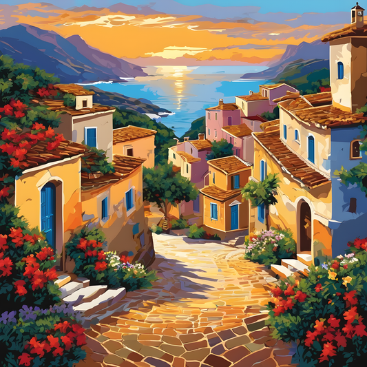 Monarolla Village, Italy PD (2) - Van-Go Paint-By-Number Kit