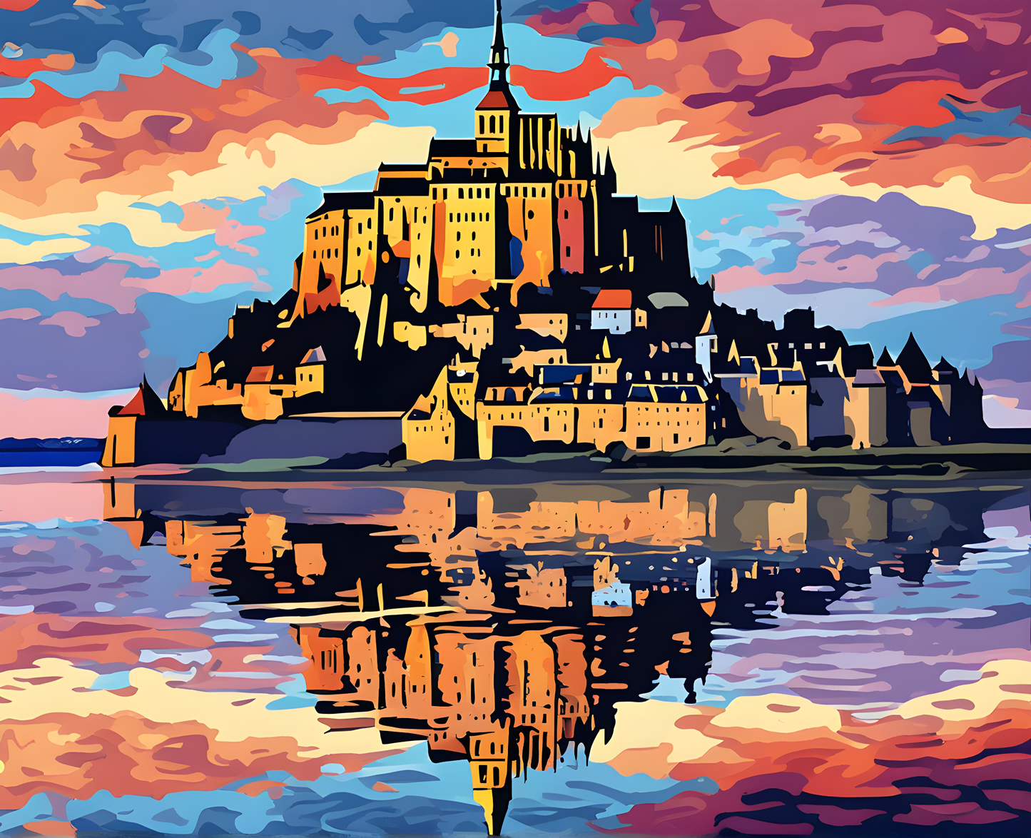 Amazing Places OD (421) - Mont Saint-Michel, France - Van-Go Paint-By-Number Kit