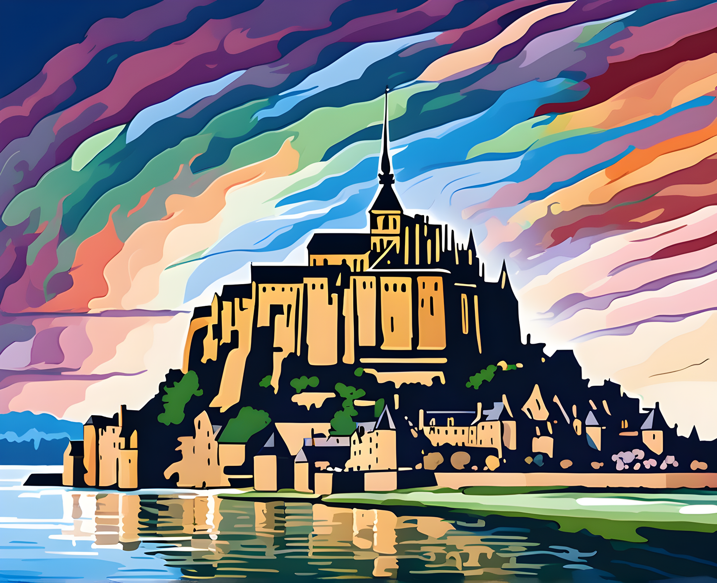 Amazing Places OD (420) - Mont Saint-Michel, France - Van-Go Paint-By-Number Kit