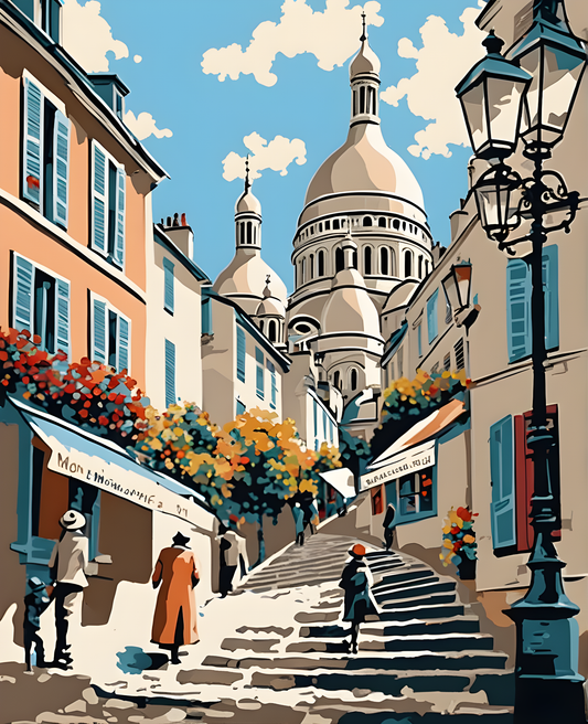 Paris Collection OD (65) - Montmartre - Van-Go Paint-By-Number Kit