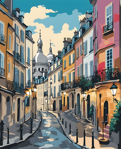 Paris Collection OD (64) - Montmartre - Van-Go Paint-By-Number Kit