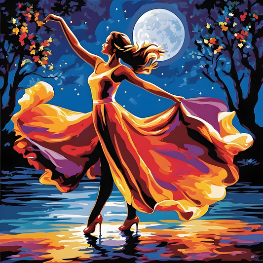 Moonlight Artistic Dancing (3) - Van-Go Paint-By-Number Kit