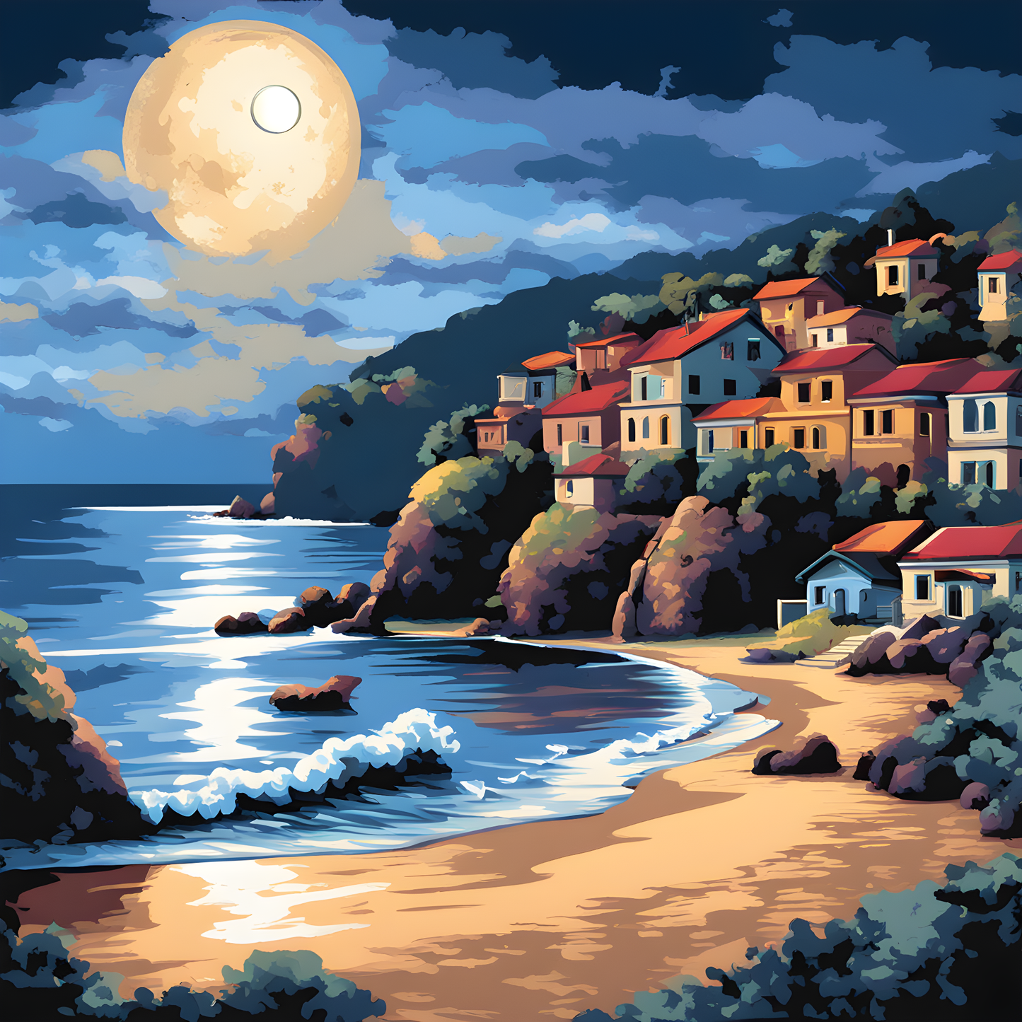 Moonlight Bay (2) - Van-Go Paint-By-Number