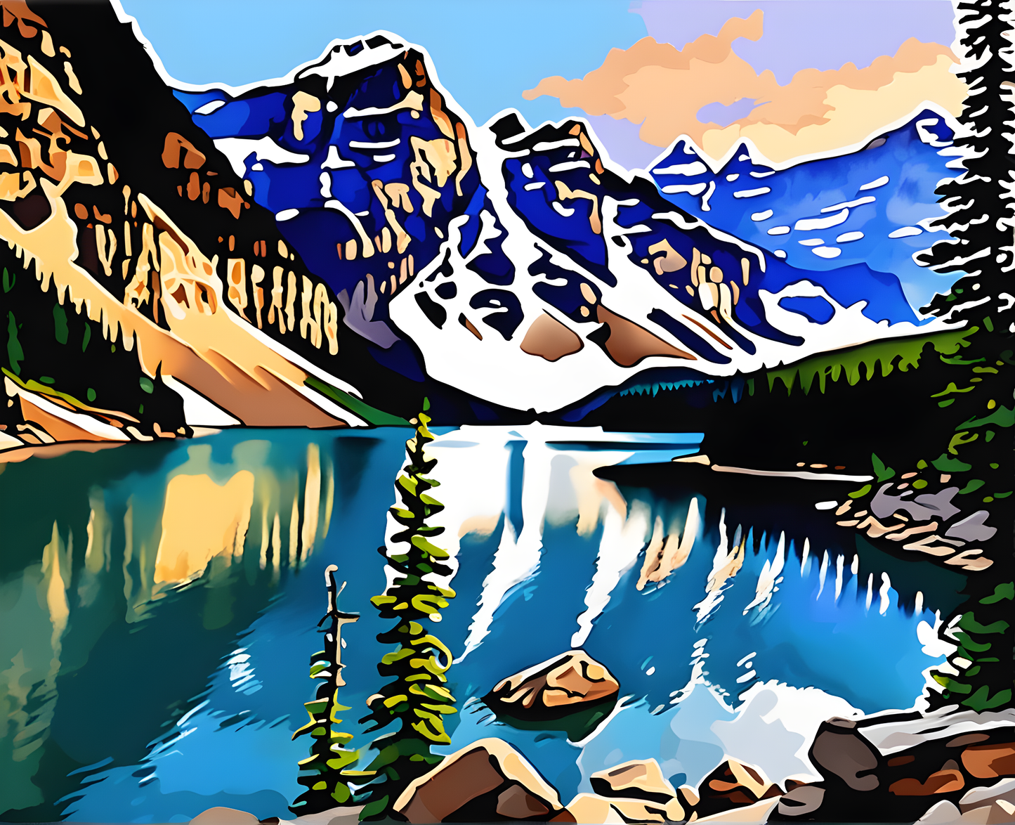 Amazing Places OD (426) - Moraine Lake, Canada - Van-Go Paint-By-Number Kit