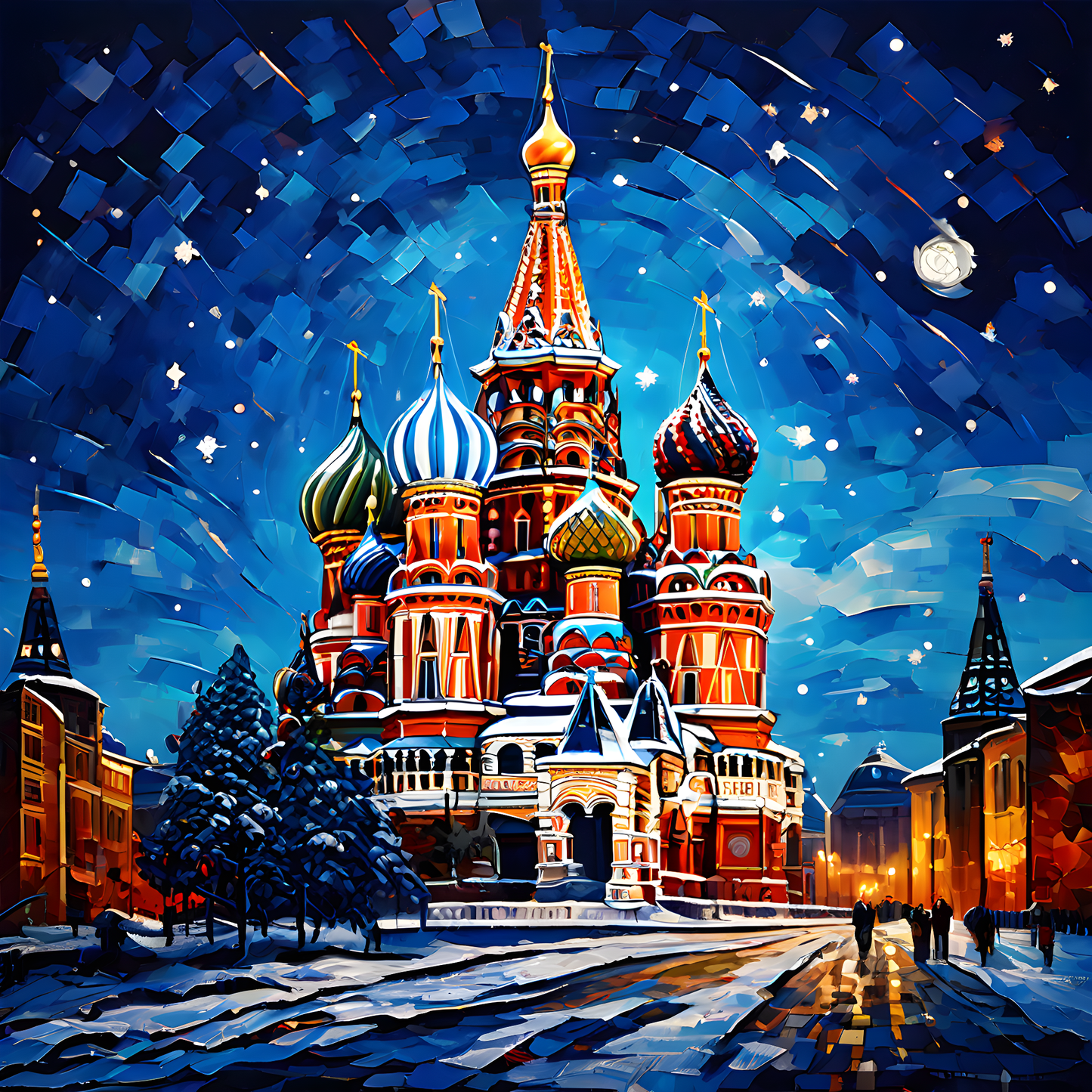 Moscow Saint Basil's Cathedral (4) -  Van-Go Paint-By-Number Kit