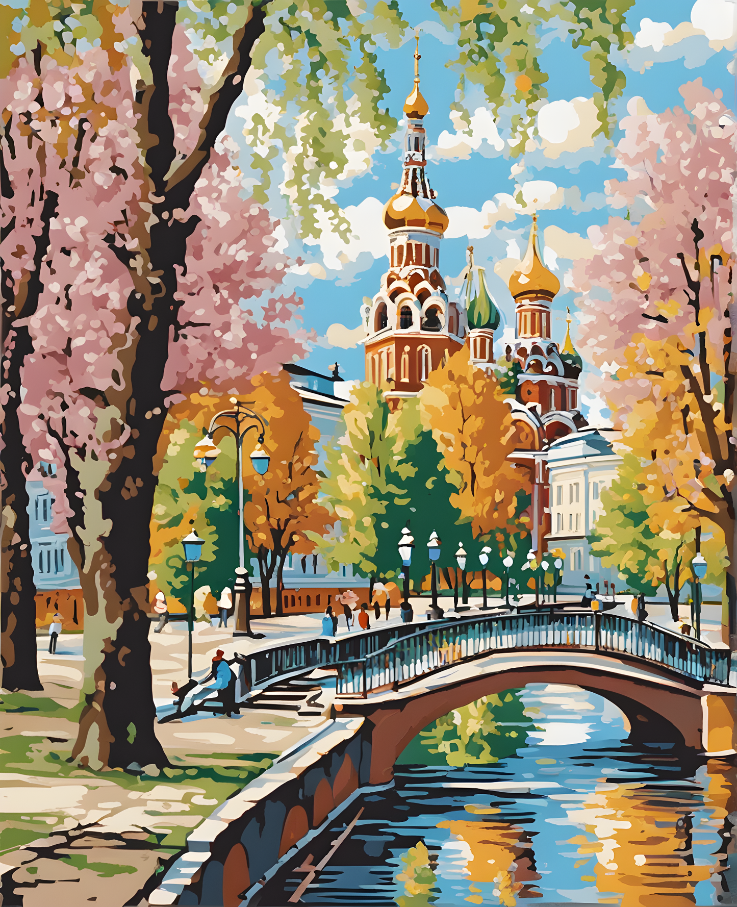 Moskow Spring. Pyatnitskaya Str. (2) - Van-Go Paint-By-Number Kit